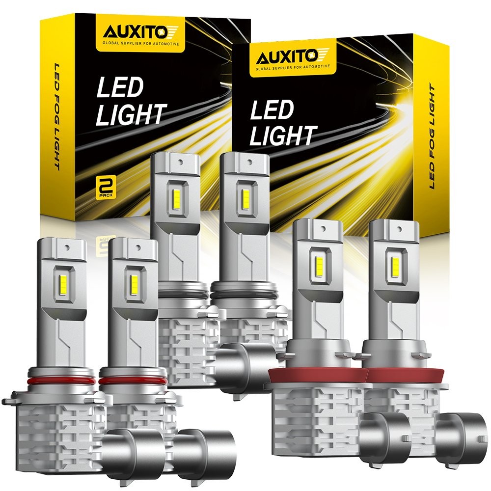6500K 9005 9006 H11 Combo Headlight Fog Light Kit High Low Beam Bulb White