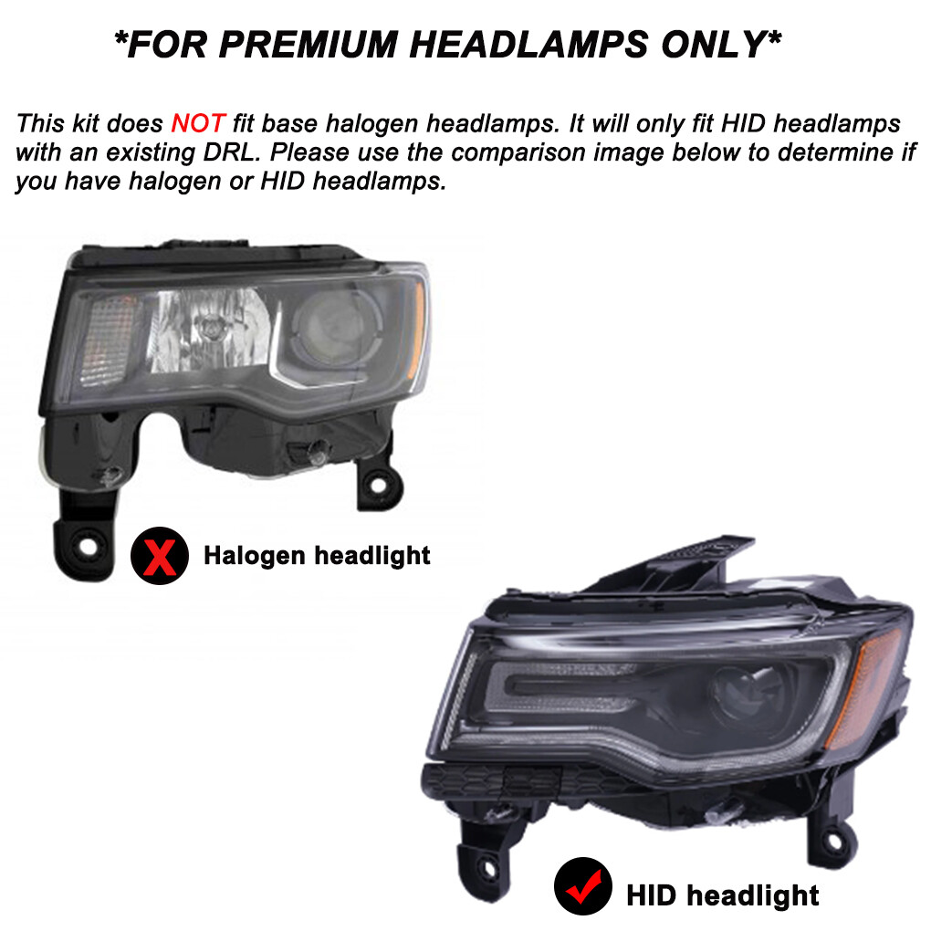 For 2014-2021 Jeep Grand Cherokee Headlight Bluetooth APP RGBW LED DRL Board