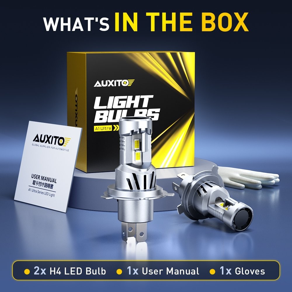 H4 9003 LED Headlight Bright Bulbs Kit White 6500K 48000LM High Low Beam 2-10X