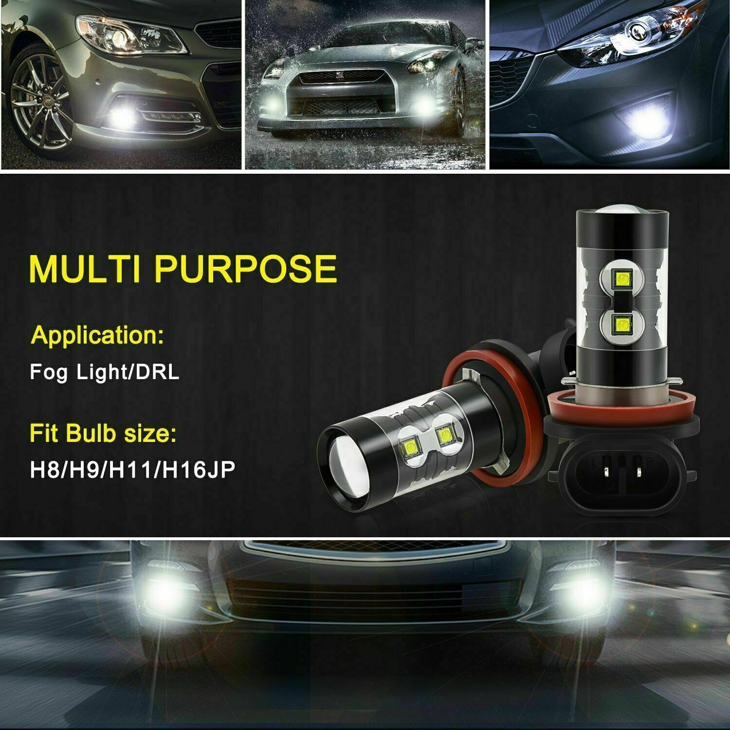 For Honda Pilot 2006-2018 6PC Combo 8000K LED Headlight + Fog Lights Bulbs Kit