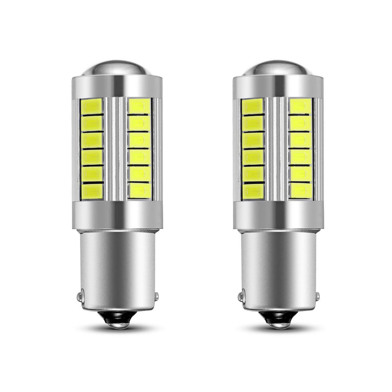 AUXBEAM LED Turn Signal Light 1156 7506 BA15S 6000K Pure White Bright DRL Bulbs