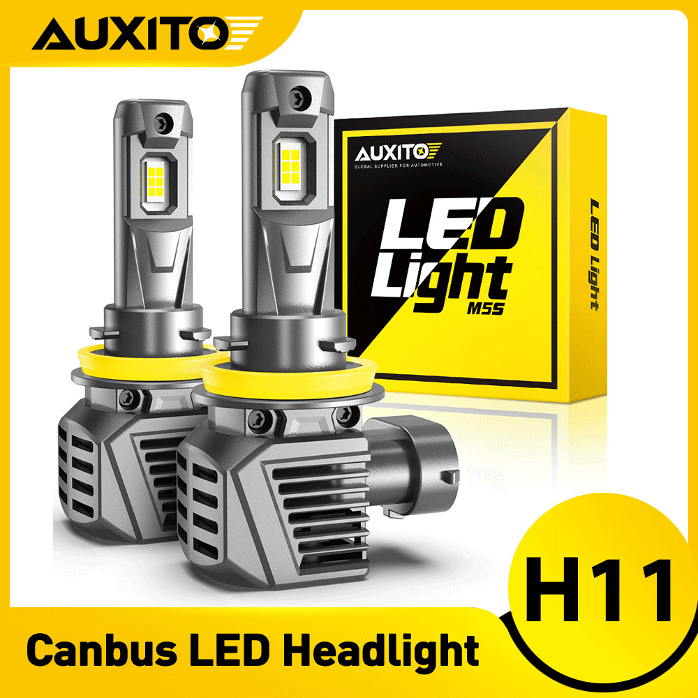 45W 30000LM 2 Sides H11 12LED Headlight H8 High or Low Beam Bulbs 6000K White 2X