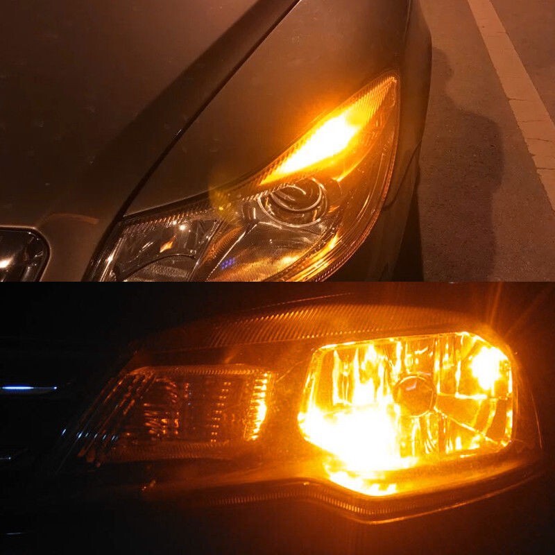 Pair Amber Car Position Parking City Lights T10 168 194 2825 19SMD LED Bulbs