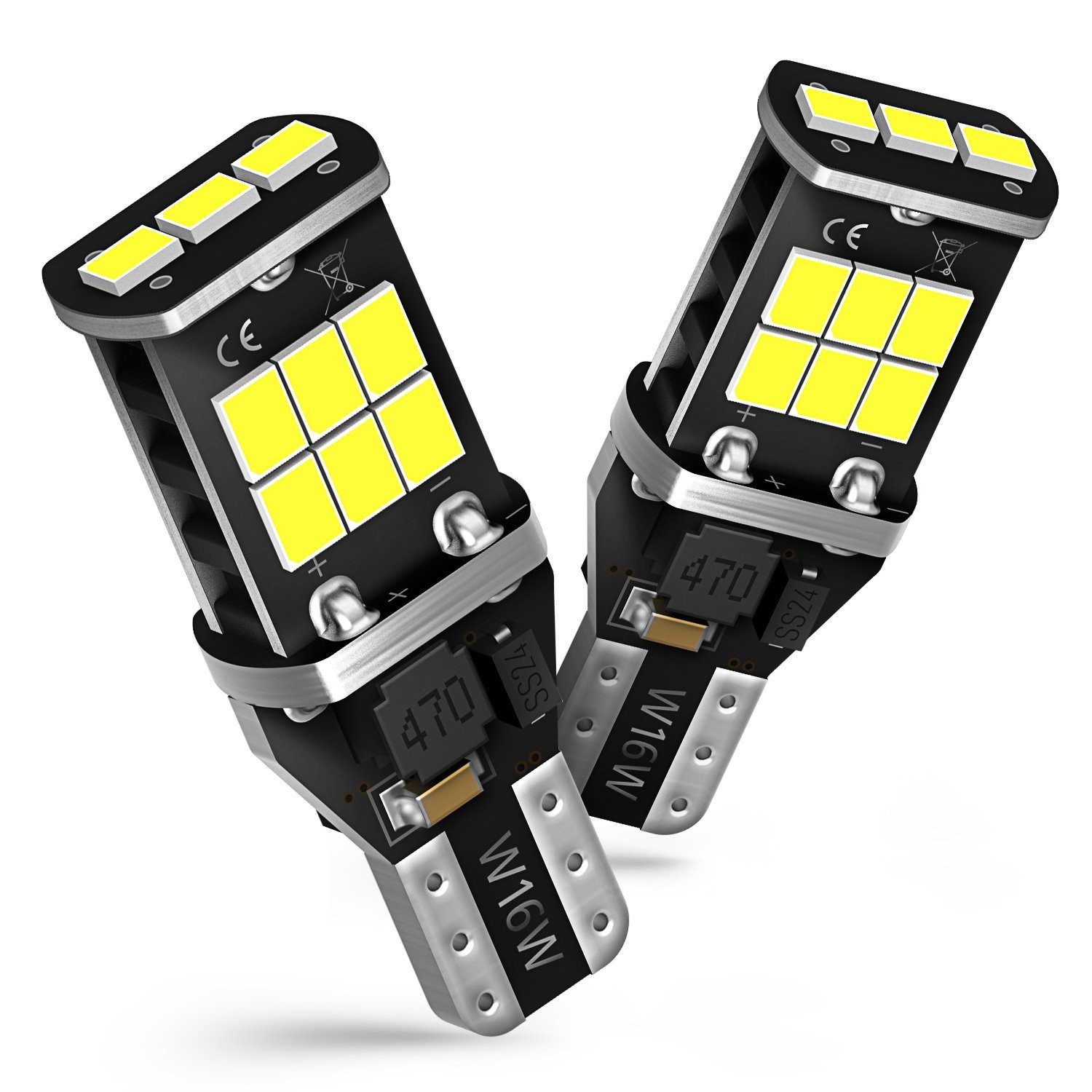 4pcs 1000LM CANBUS T15 921 912 LED Backup Reverse Light Super Bright White 6000K