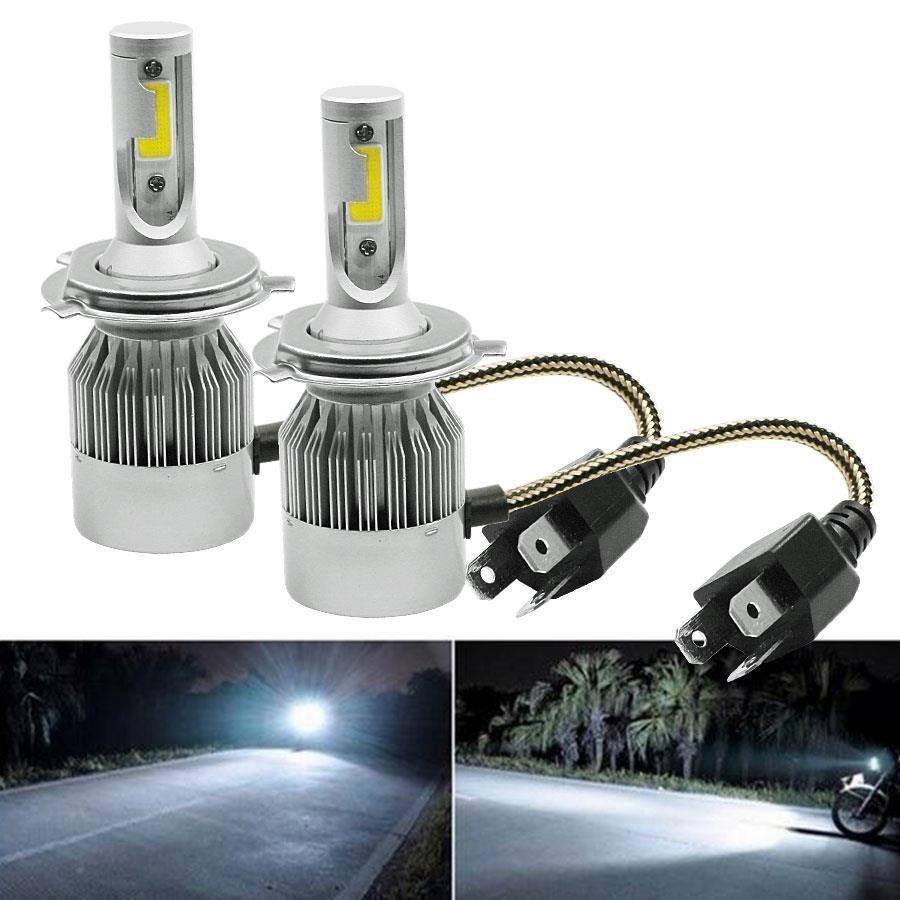 Fit 1982-1987 Chevrolet El Camino 4pcs 4X6 inch GLASS LED Headlights Hi/Lo Beam