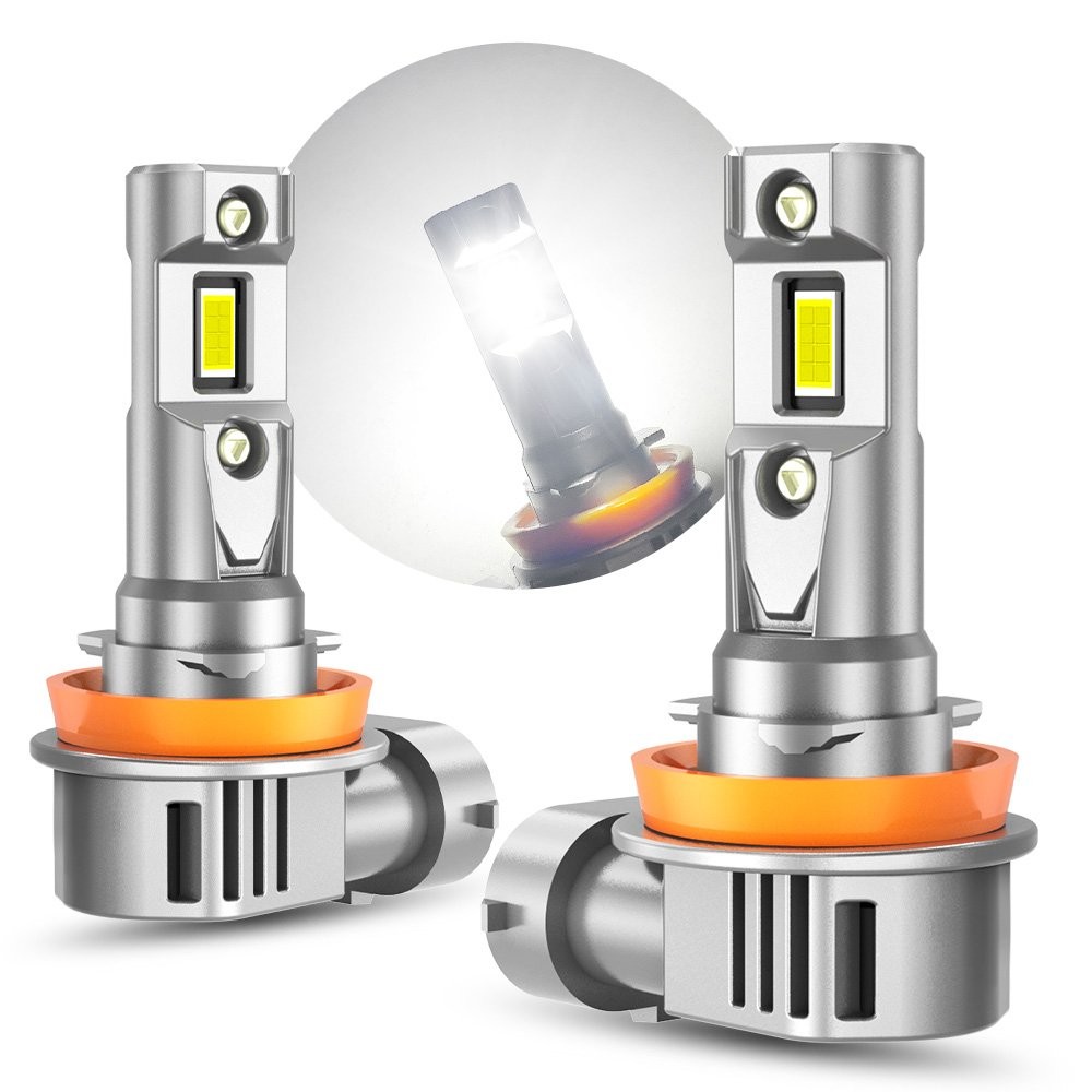 H11 H9 H8 LED Headlight Kit Low High Beam Super Bulb Bright 6500K White 50000LM