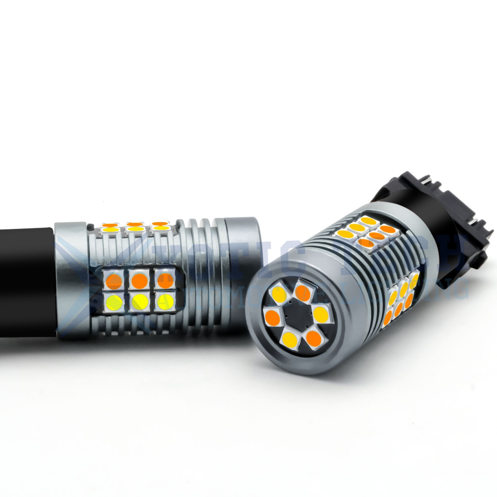30-SMD 3157 Switchback LED Bulbs (6000K White 3000K Amber) + Load Resistor