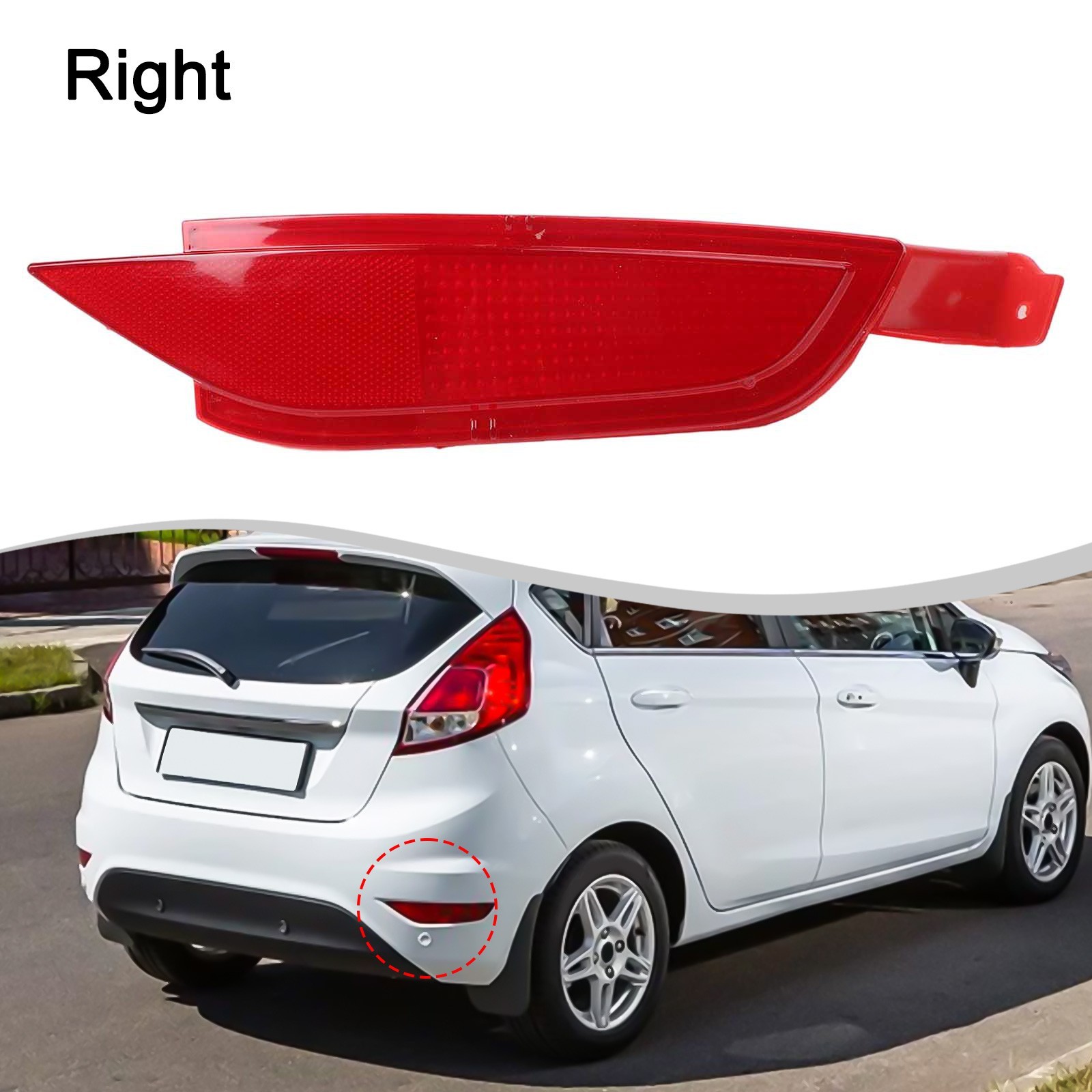 Fog Light Reflector Red Rear Right Plastic Replacement 1PC High Quality 2018 New