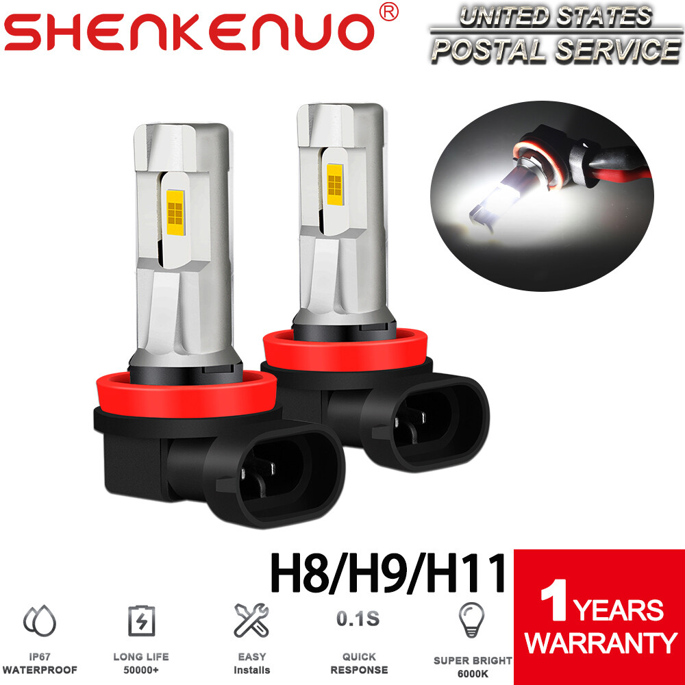 H11 H8 H9 LED Headlight Kit Low Beam Bulb Super Bright 6000K Super White