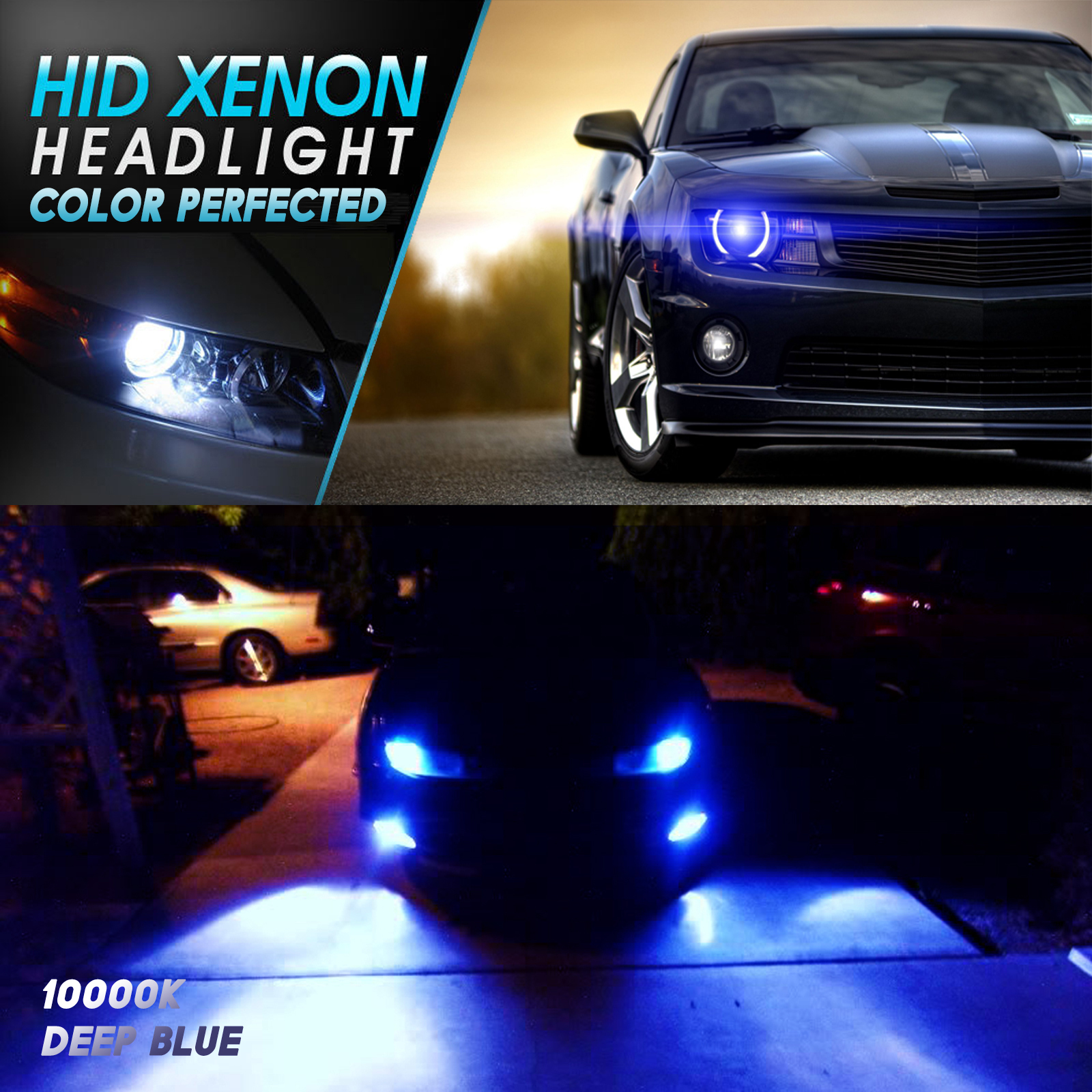 Xentec Xenon HID Kit 35W Dual beam Halogen High + HID Low H13 9008 10000K 10K