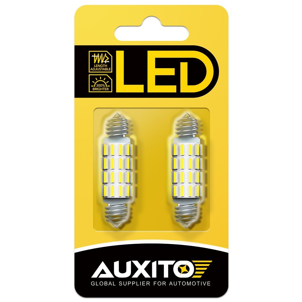 AUXITO 39MM-42MM 578 211-2 LED Interior Bulb Dome Map Light 6500K White 1000LM
