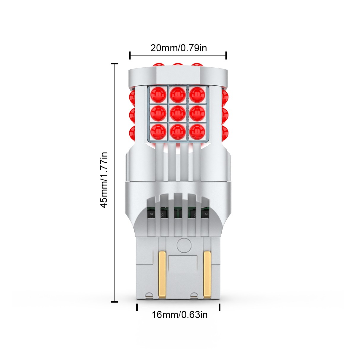 fit Chevrolet Colorado 2015-2022 7443 LED Red Tail Brake Stop Parking Light Bulb