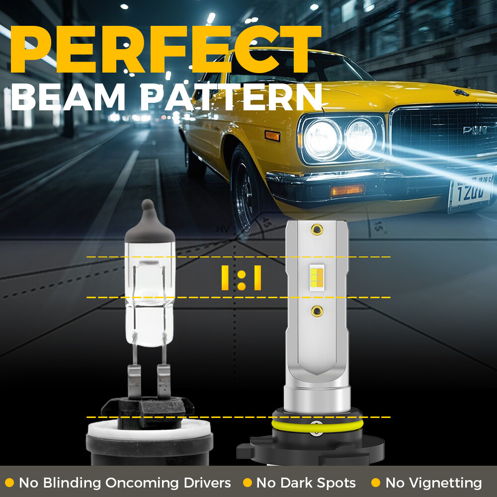 2X 9006 HB4 LED Fog Lights Switchback Dual Color White Yellow 50W 20000LM Bright