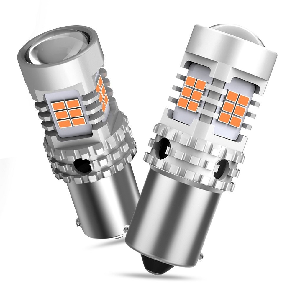 AUXITO BAU15S 7507 PY21W AMBER LED TURN SIGNAL LIGHT BULB CANBUS ERROR FREE EOA