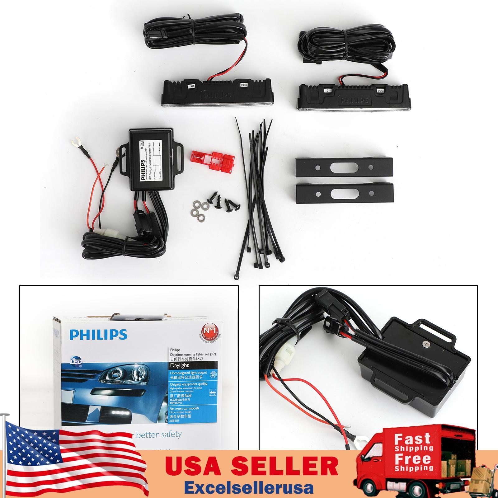 PHILIPS Homolugated Light Output LED Daytime Running Light Set Part #12820 USA