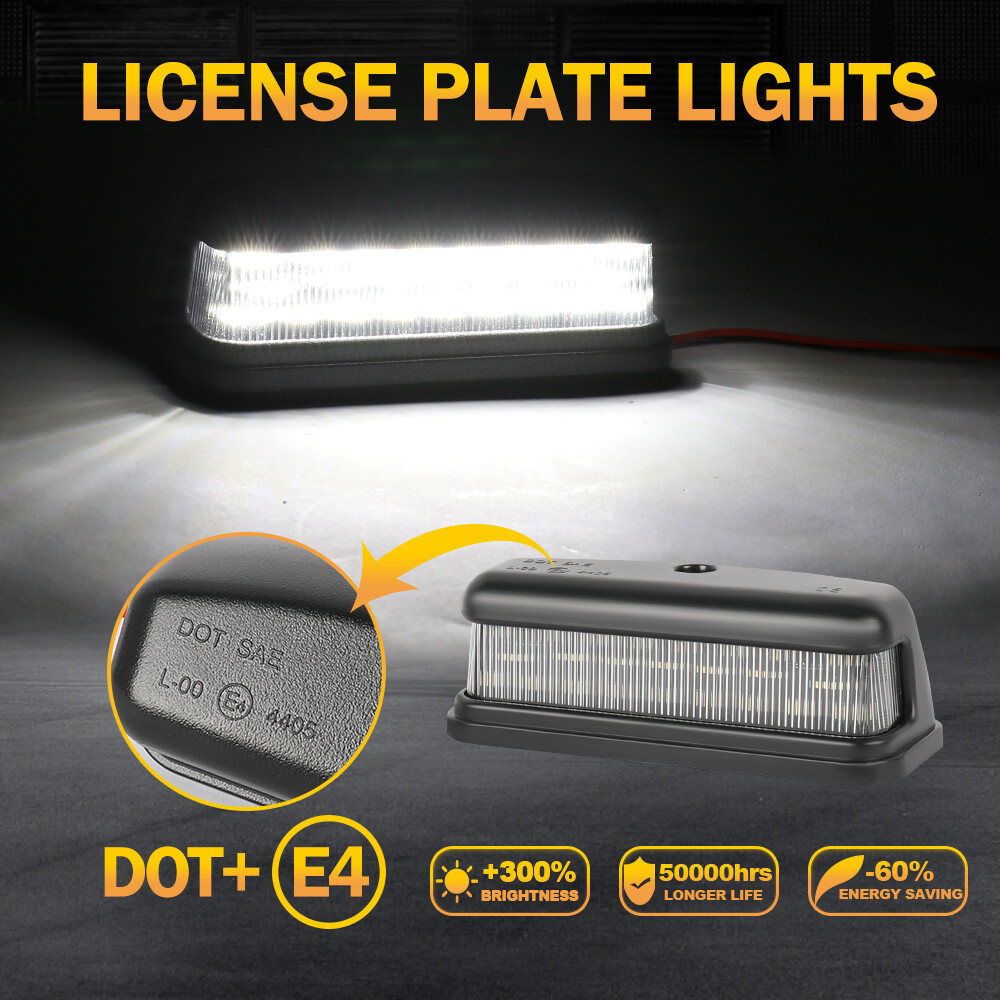 1PC For Land Rover Defender 90/110/130 White LED License Plate Number Light Lamp