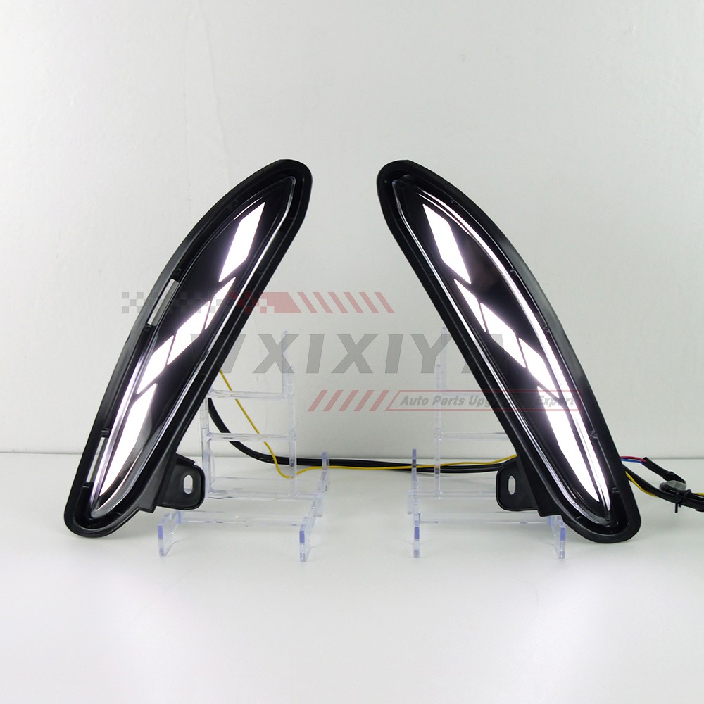 LED DRL Daytime Running Light for Toyota Venza Harrier 2021-24 Fog Lamp w/ Turn
