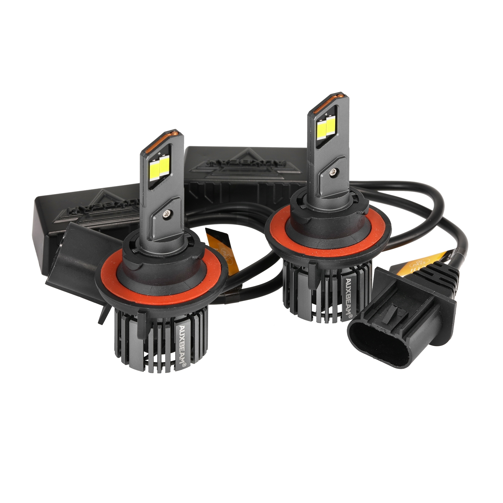 AUXBEAM 1:1 Size H13 9008 LED Headlight 90W 25000LM High Low Beam 6500K CANBUS