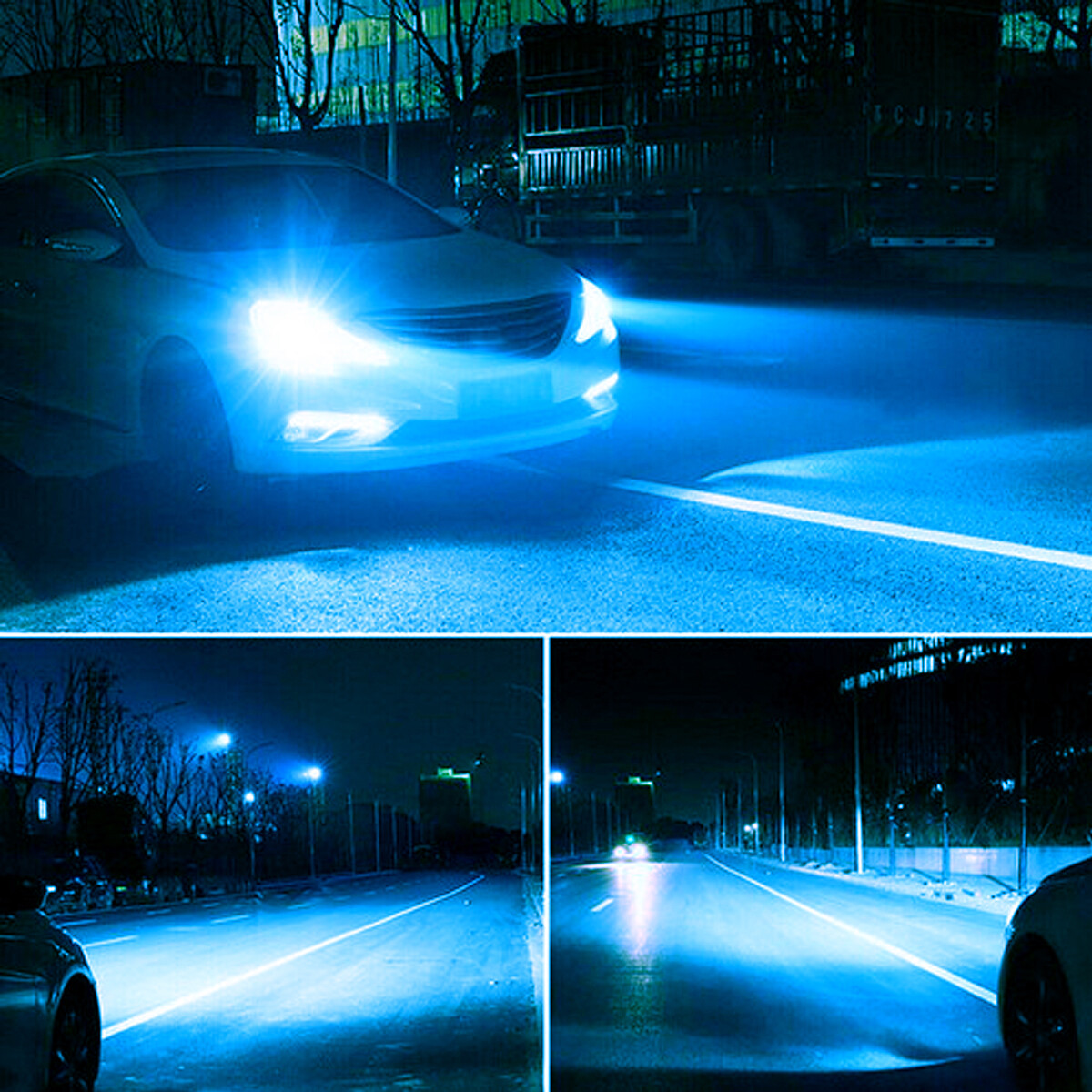 For 2004-2012 car Colorado LED Headlight High Low Fog Light Bulbs 8000K blue