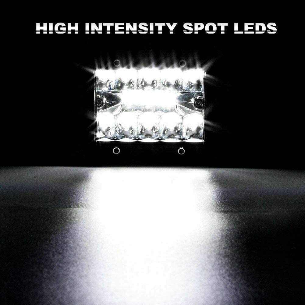 LED Light Bar 2PCS 4 inch 20000LM Work Spot Flood Pods Offroad Driving Fog Lamp