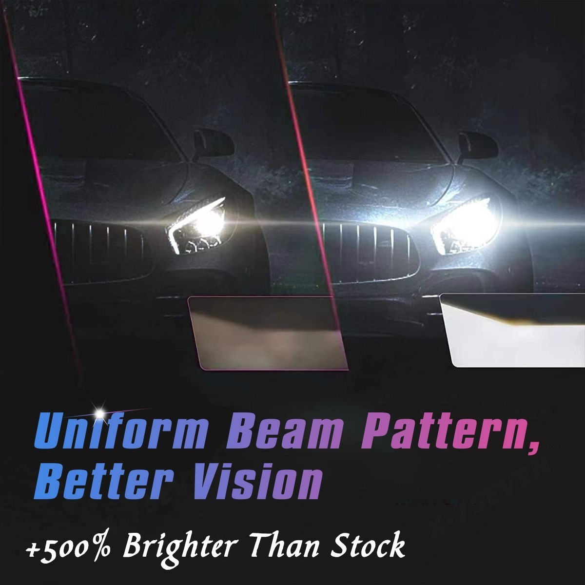 X-7SEVEN x4 9005 H11 LED Combo High Low Beam Headlights Bulbs Super Bright 150W