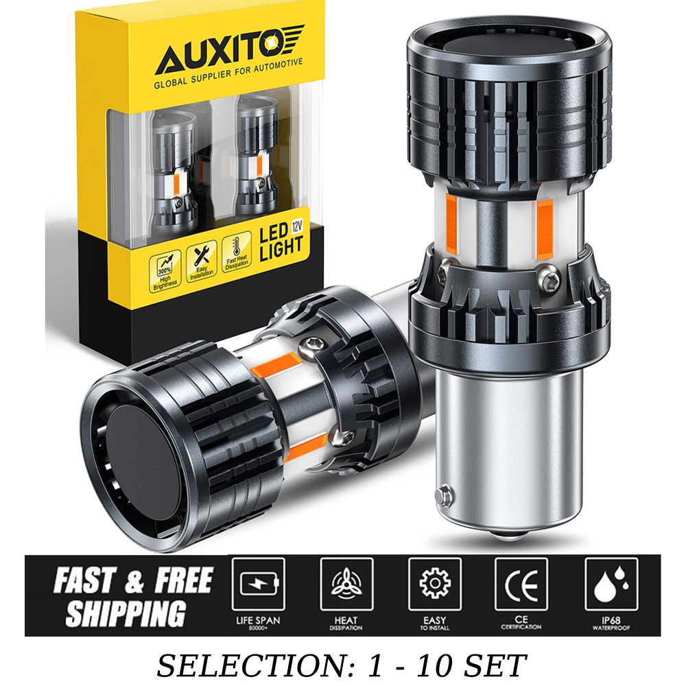 2-20 BA15S Amber LED Turn Signal Light Blinker Bulb Error Free Built-in Resistor