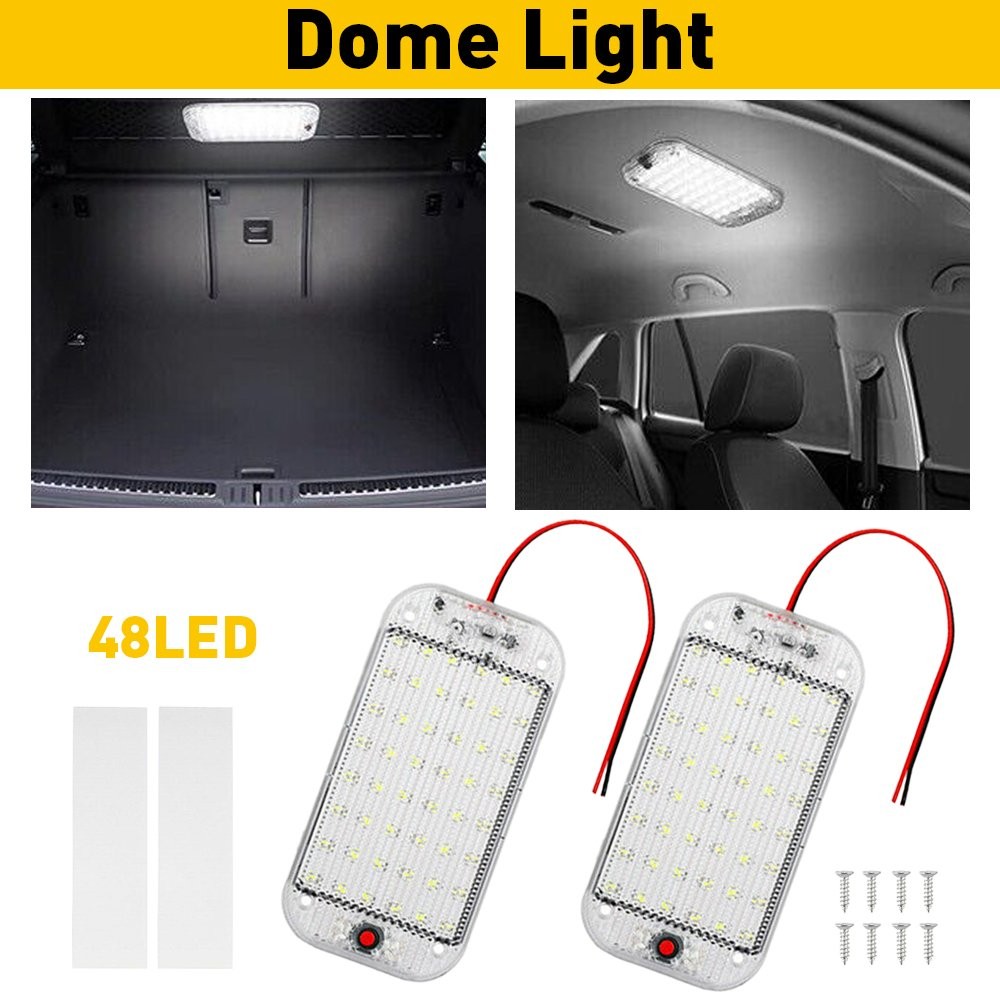 2x 48 LED 12V Car Interior Roof Light Ceiling Dome Lamp RV Camper Trailer Truck