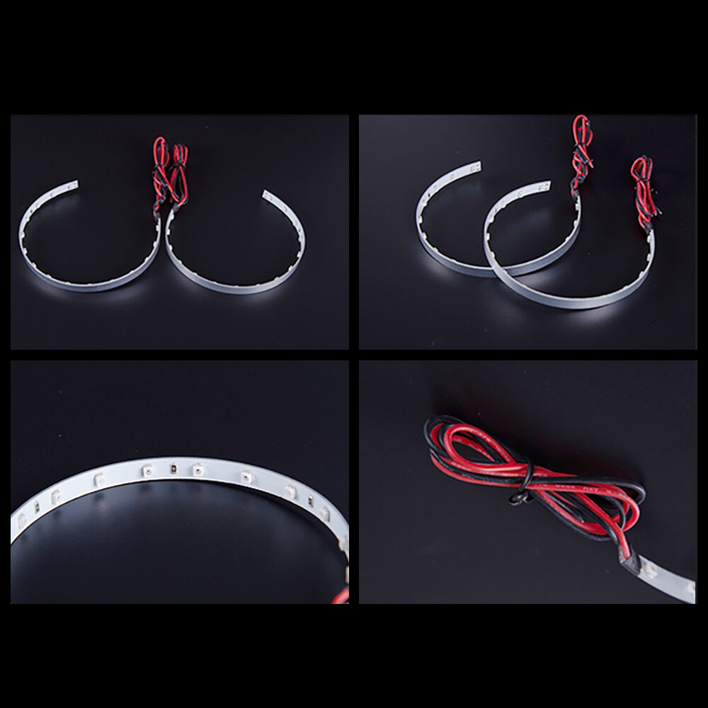 2x LED Devil Eyes Halo Ring For Headlight Xenon&LED Projector Lens Retrofit