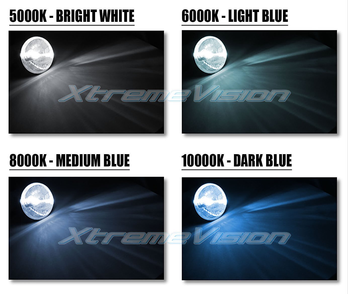 XtremeVision H4 (9003/HB2) HID Xenon Bulbs – 4300K 5000K 6000K 8000K 10000K