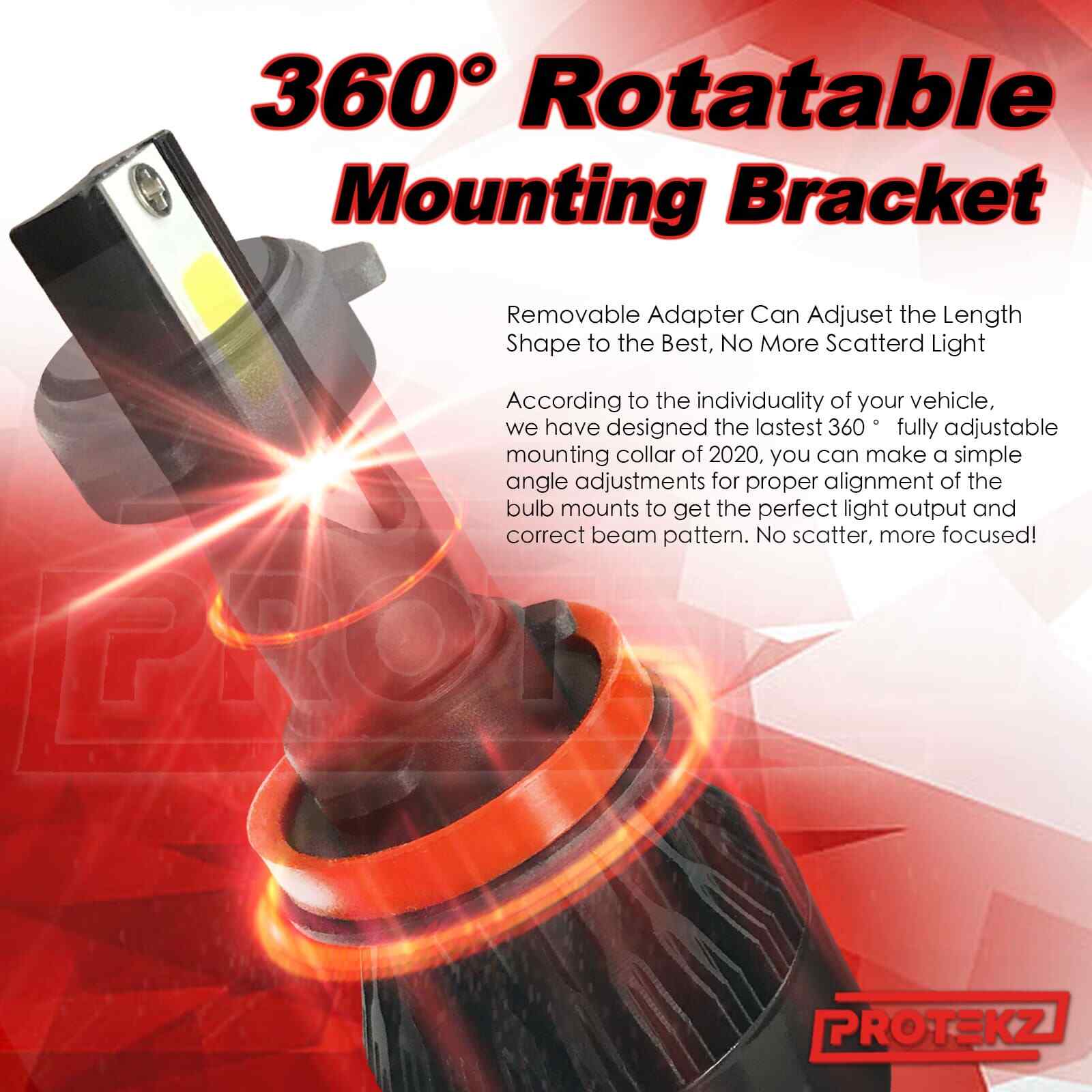 Protekz H13 9008 LED Headlight Bulbs CREE Hi/Lo 5Years Warranty Waterproof 6000K