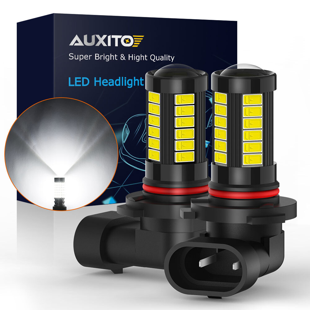 2/4X AUXITO 9005 HB3 White 6000K LED Bulb 2400LM Fit Daytime Running light DRL