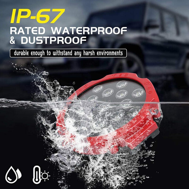 7“ inch Round LED Pods Work Light Bar Driving Fog Headlight Truck Off Road 4WD