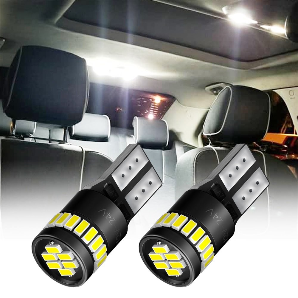 White T10 194 168 W5W 24SMD LED License Plate Inside Light Bulb Kit 6000K 2-20X