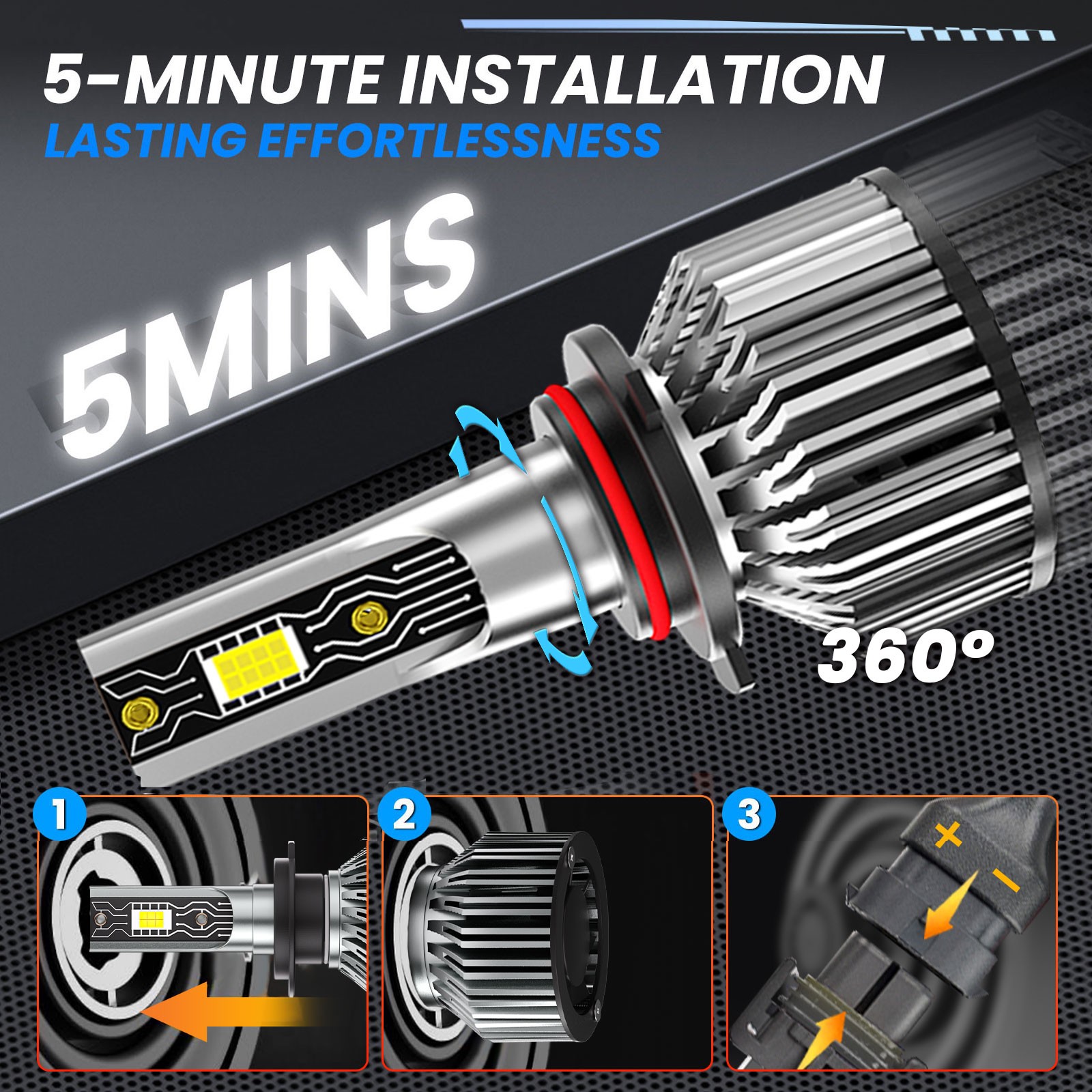 For Ford F-150 2015-2021 LED Headlight Kit Bulbs Super Bright Cool White 72000LM