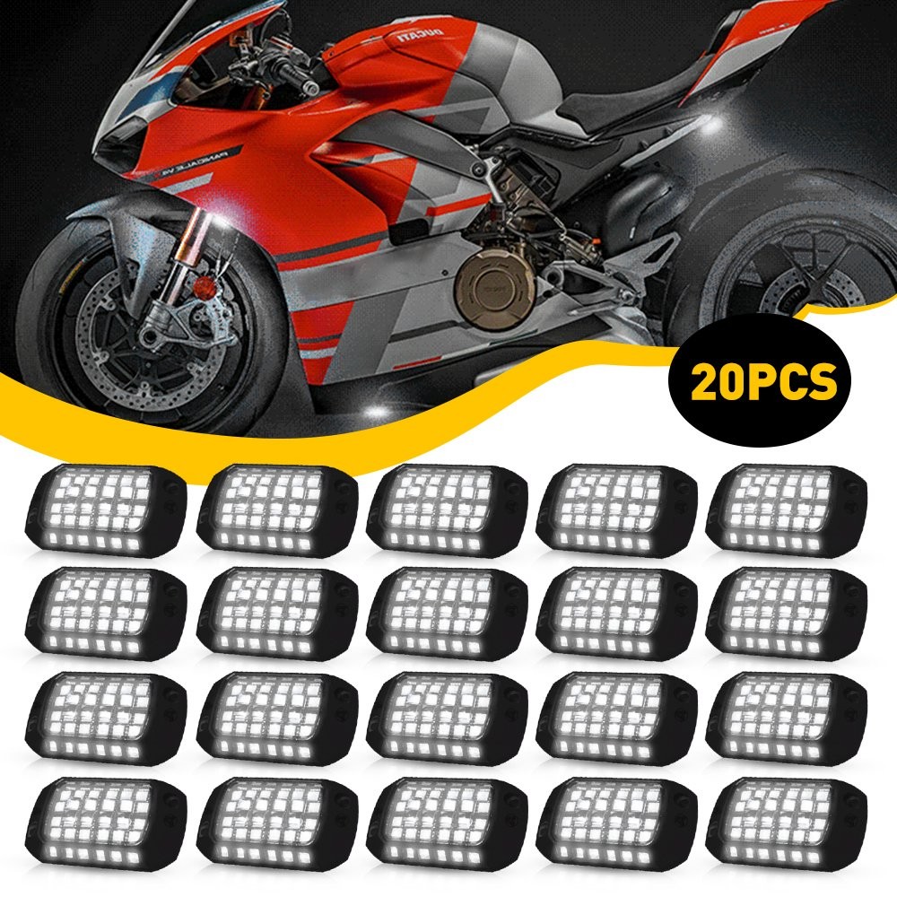 4-20PC Underglow Light Super Bright Pure White Light for Car Truck Universal EXD