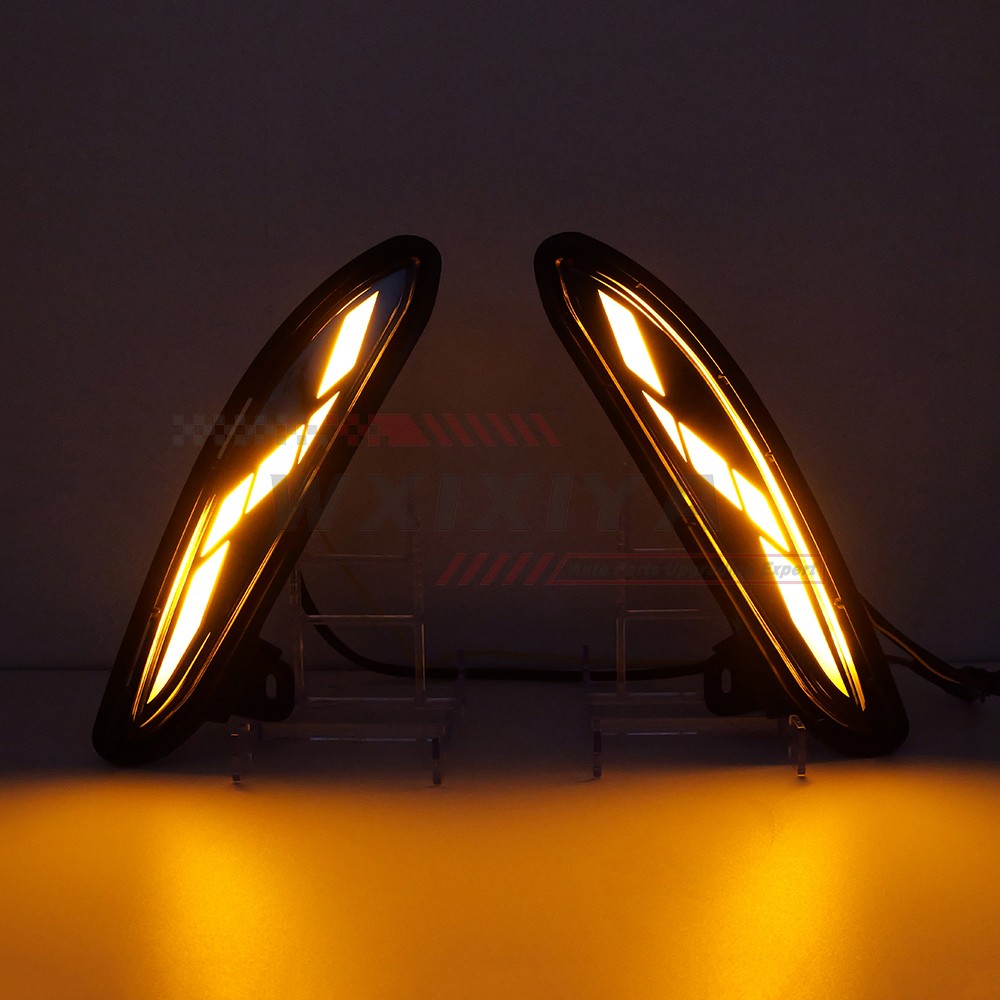 LED DRL Daytime Running Light for Toyota Venza Harrier 2021-24 Fog Lamp w/ Turn