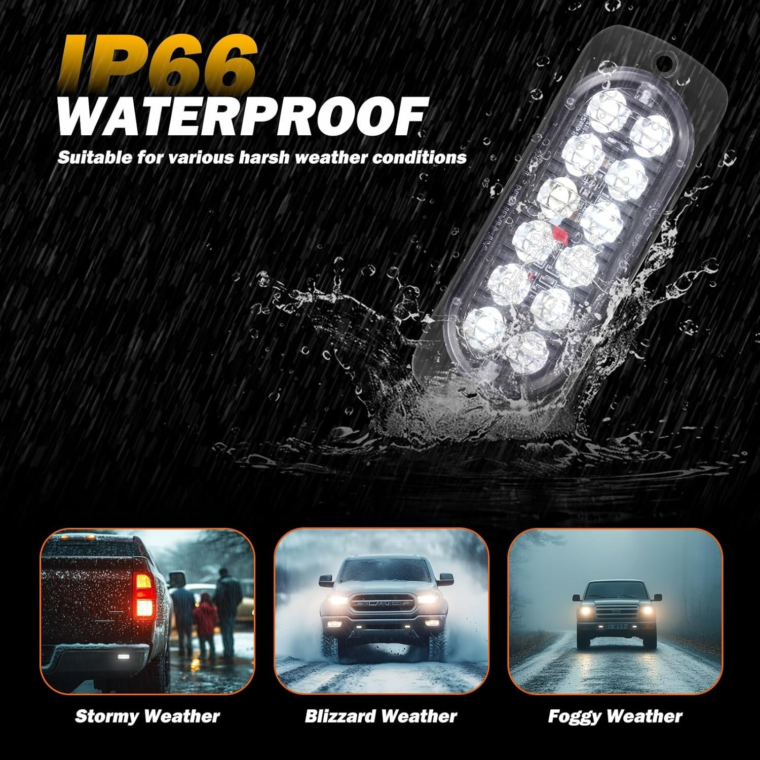 2-Pack of High-Brightness LED Backup Lights – Aluminum & Polycarbonate Housing