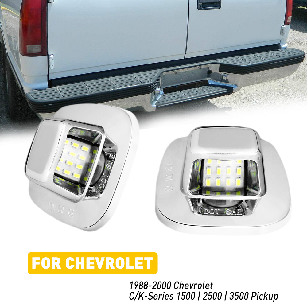 Chrome Tag Light License Plate Lamp For Chevrolet C/K 1500 2500 3500 Pickup