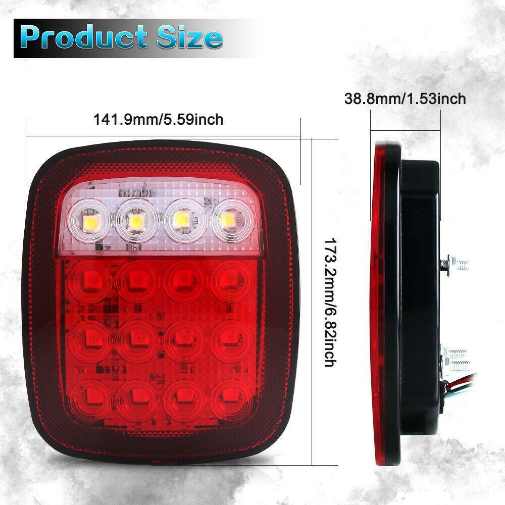 Pair for Peterbilt LED Stop Tail Brake Turn Lights Replaces 16-06292 + 16-06291