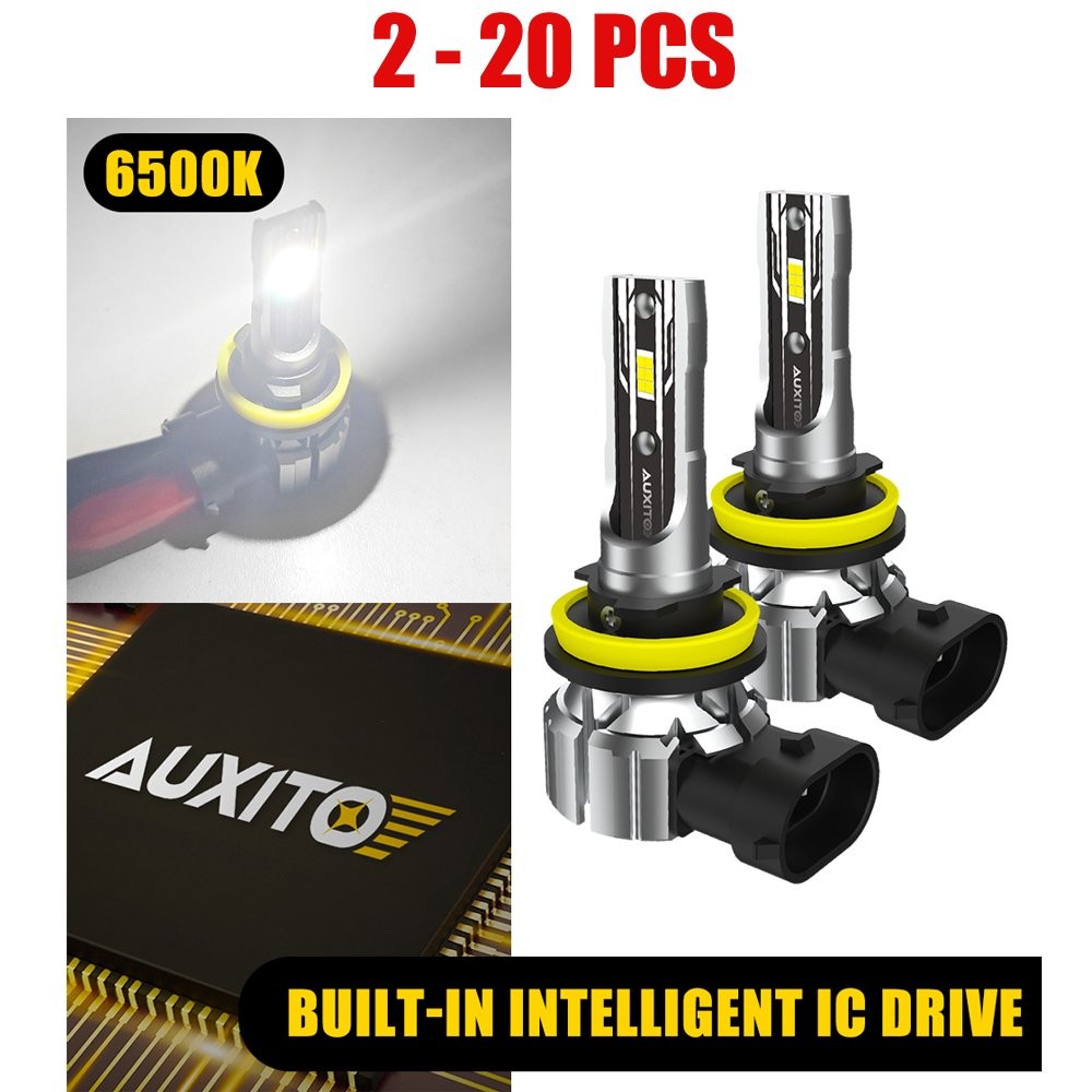 2-20 AUXITO H11 LED Headlight Low Beam Bulb Extremely Bright 6500K White 20000LM