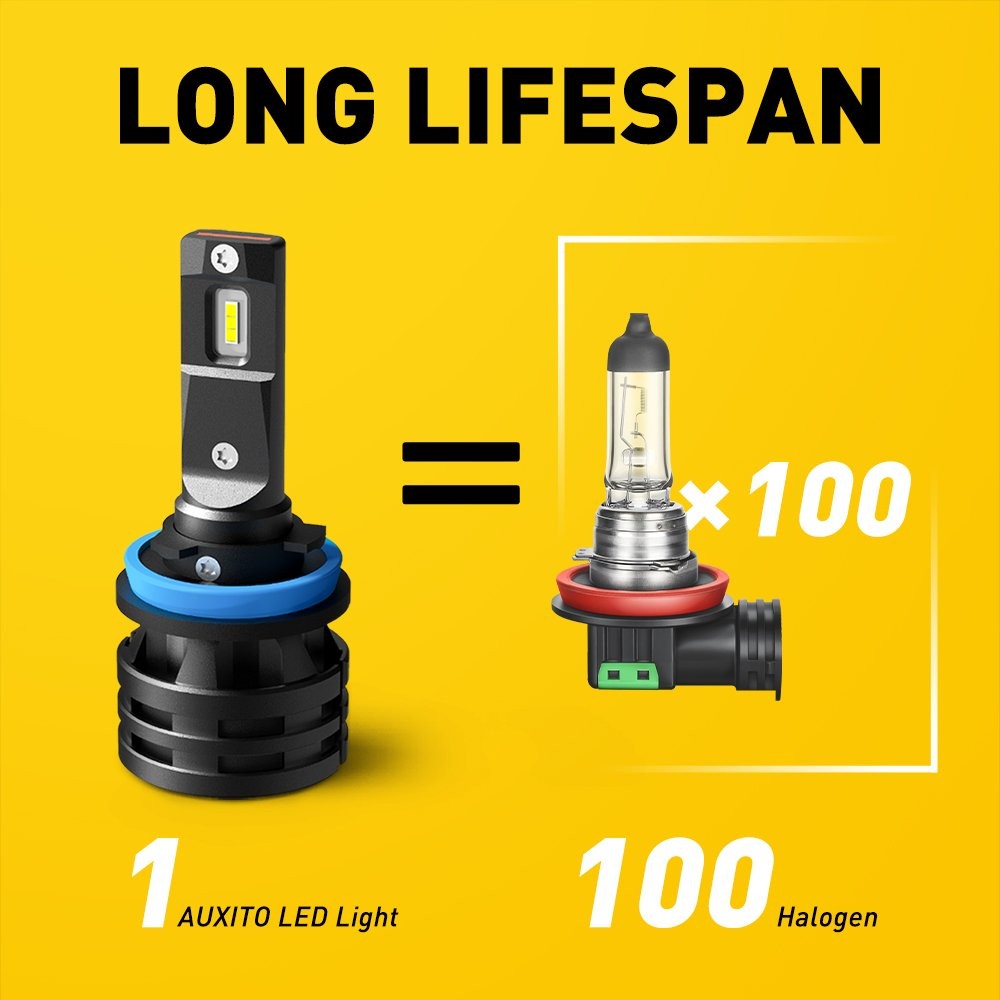 8x 9005 H11 LED Headlight Bulbs High Low Beam Kit 20000LM 6500K Xenon HID White