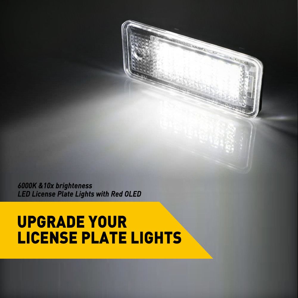 For Audi A3/S3 A4/S4/B6 S6 Q7 A8/S8D3 LED License Plate Light White X2 800LM US