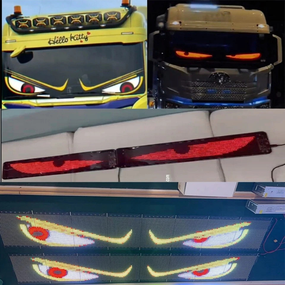 Truck-Specific Devil’s Eye LED-Screen Car Eye Light Truck Dynamic LED Light US