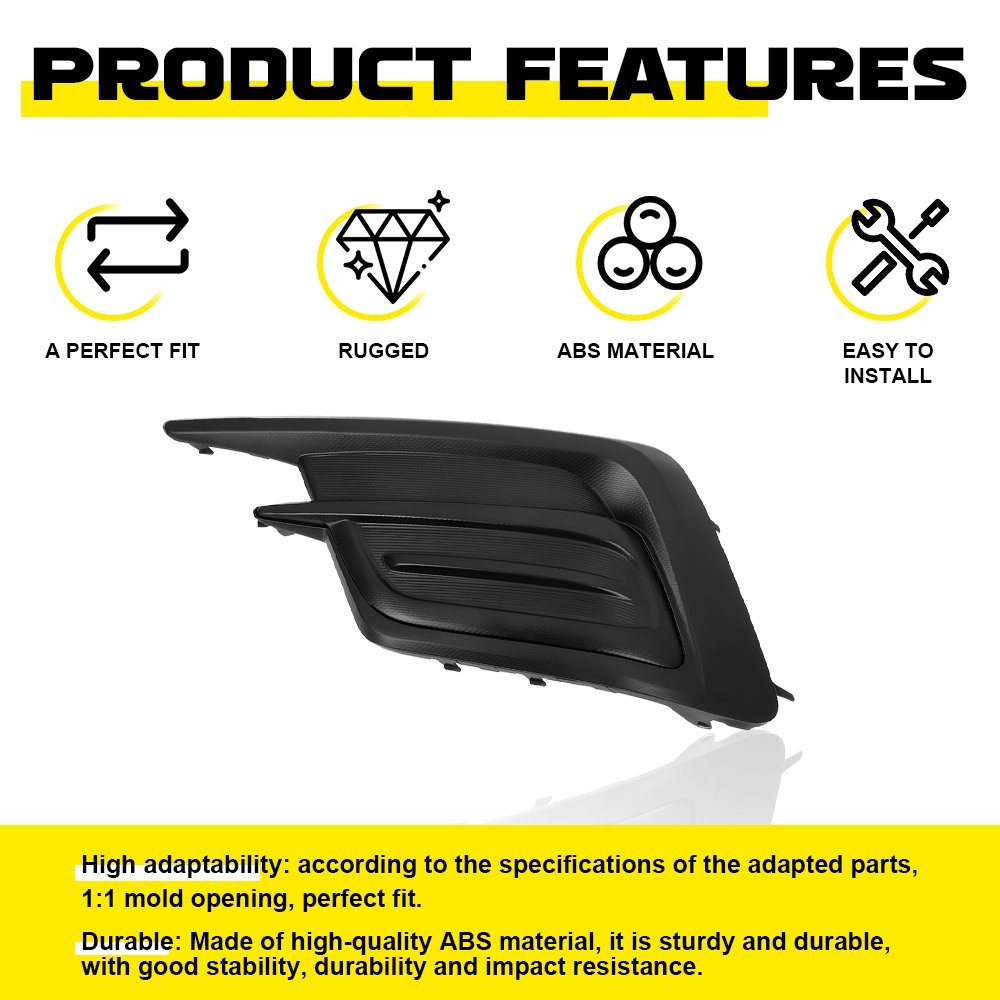 Front Left Right 2-20X Black Fog Light Bezel Cover for 2018-2019 Subaru Legacy