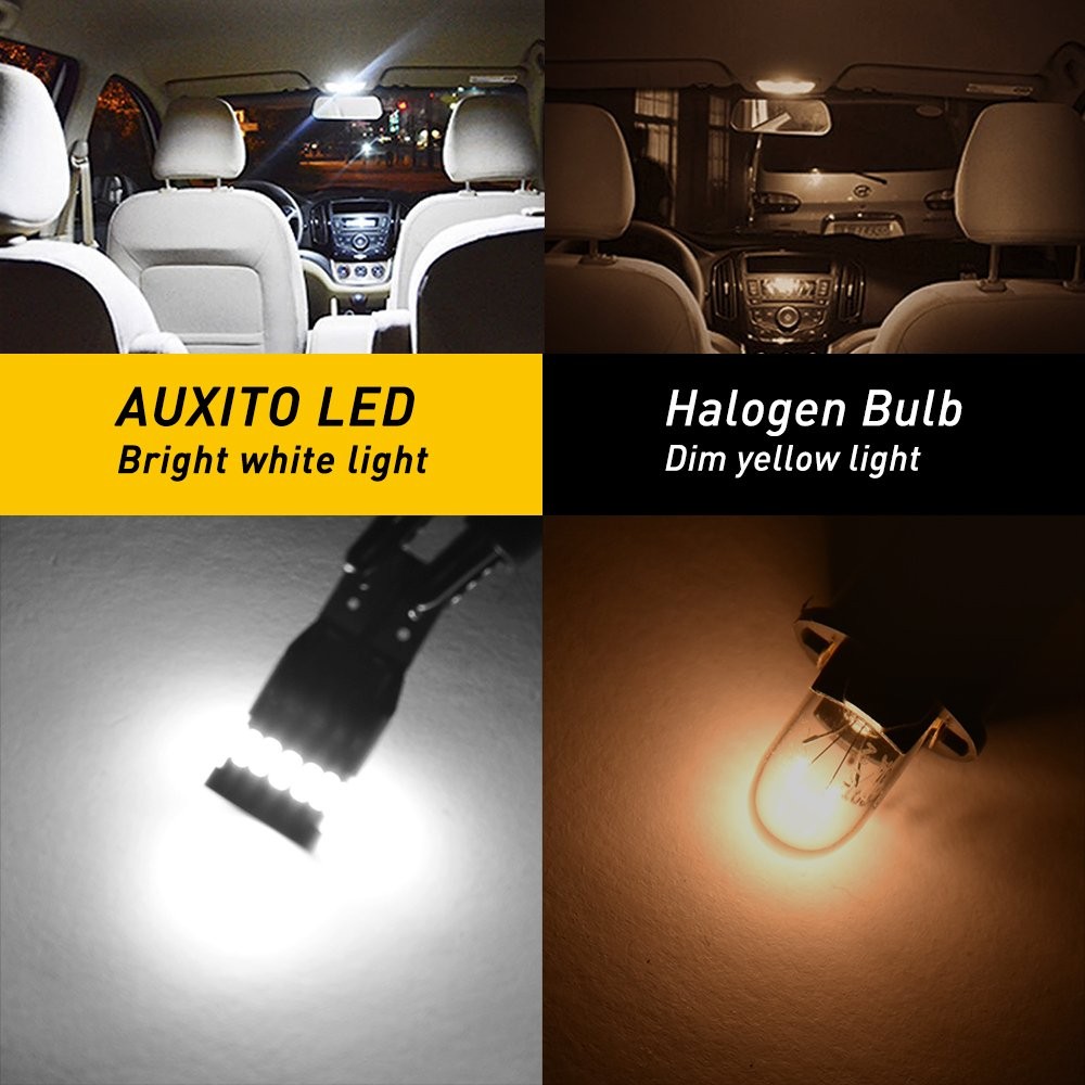 White T10 194 168 W5W 24SMD LED License Plate Inside Light Bulb Kit 6000K 2-20X