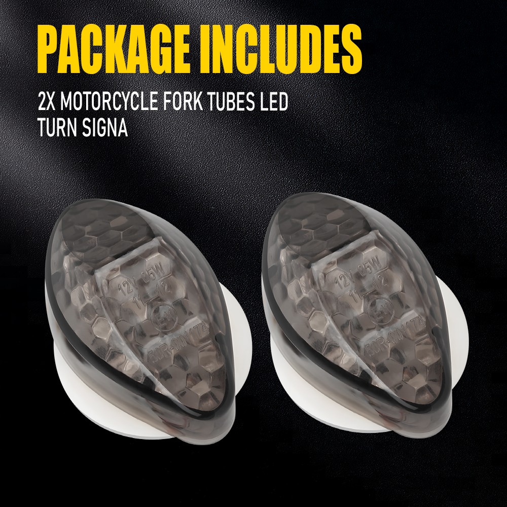 Universal Motorcycle LED Turn Signal Indicator Amber Blinker Light 2-10X