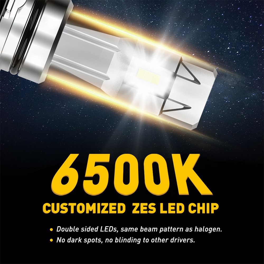 Cars 2PCS 9006 HB4 LED Headlight Bulb Light Conversion High Kit 6500K White
