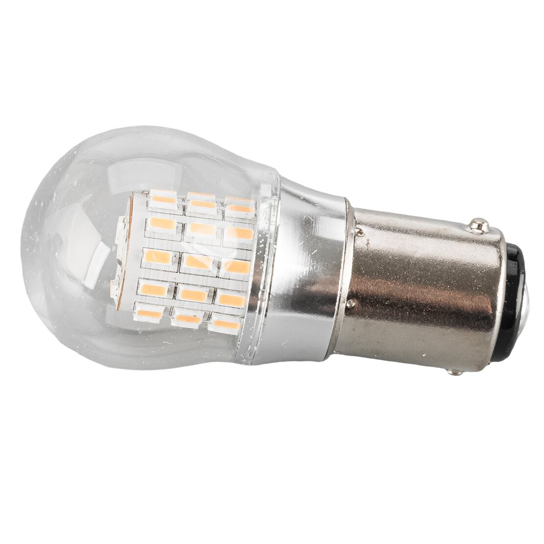 Car 2x Yellow Dual Contact Bayonet Turn Signal Reverse Lamp Bulb BA15D 1157