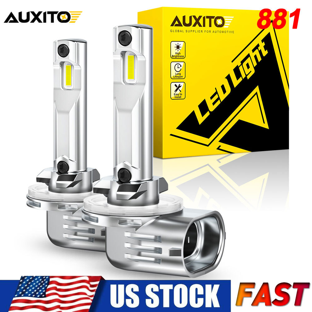 2x AUXITO White 881 889 LED Fog Lights Headlight Bulbs DRL Conversion Kit 6500K