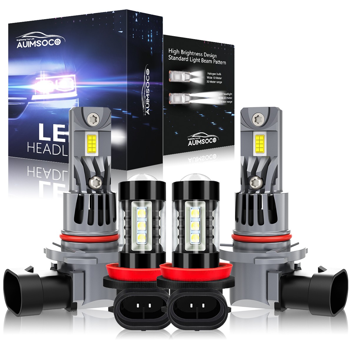For Nissan Maxima 2007 LED Headlight Kit White Bulbs High Low Fog Beam 80000LM